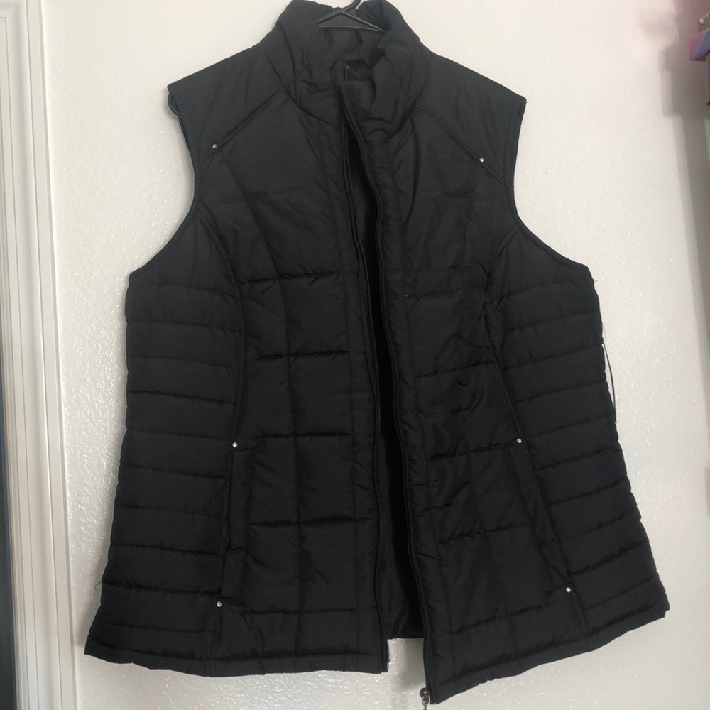 Weatherproof 1X Women Black Puffer Vest Jacket